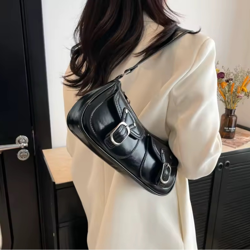 Princess Polly Black Structured Shoulder Bag